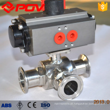 Actuator air Smooth operated pipe fitting hygienic ball valve